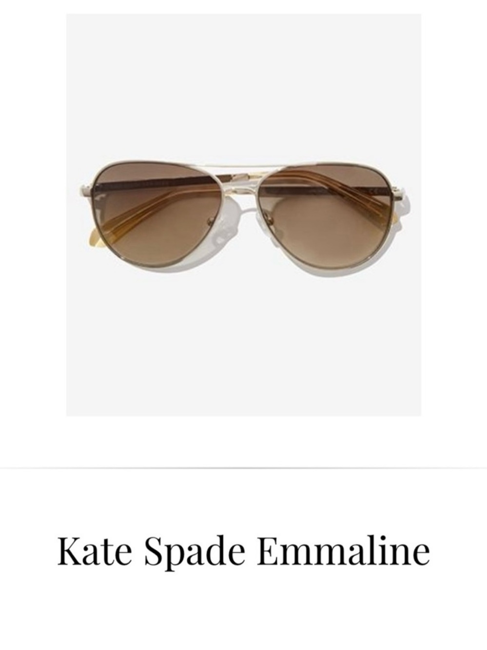New Kate Spade Emmaline aviator sunglasses - Picture 6 of 9